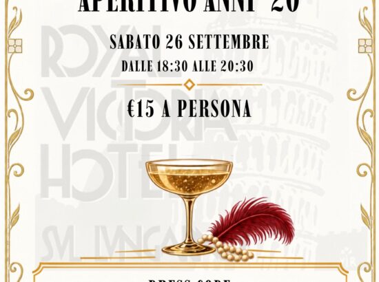 Roaring Twenties — Aperitivo anni ’20 al Royal Victoria Hotel, sabato 26 settembre dalle 18:30 alle 20:30